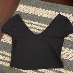 Black half tee